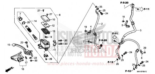 FRONT BRAKE MASTER CYLINDER ADV750H de 2017